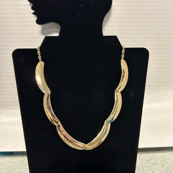 Robert Lee Morris Gold Plated Chain Necklace. Hangs like a choker. 19” total - Picture 2 of 10